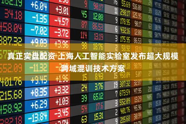 真正实盘配资 上海人工智能实验室发布超大规模跨域混训技术方案